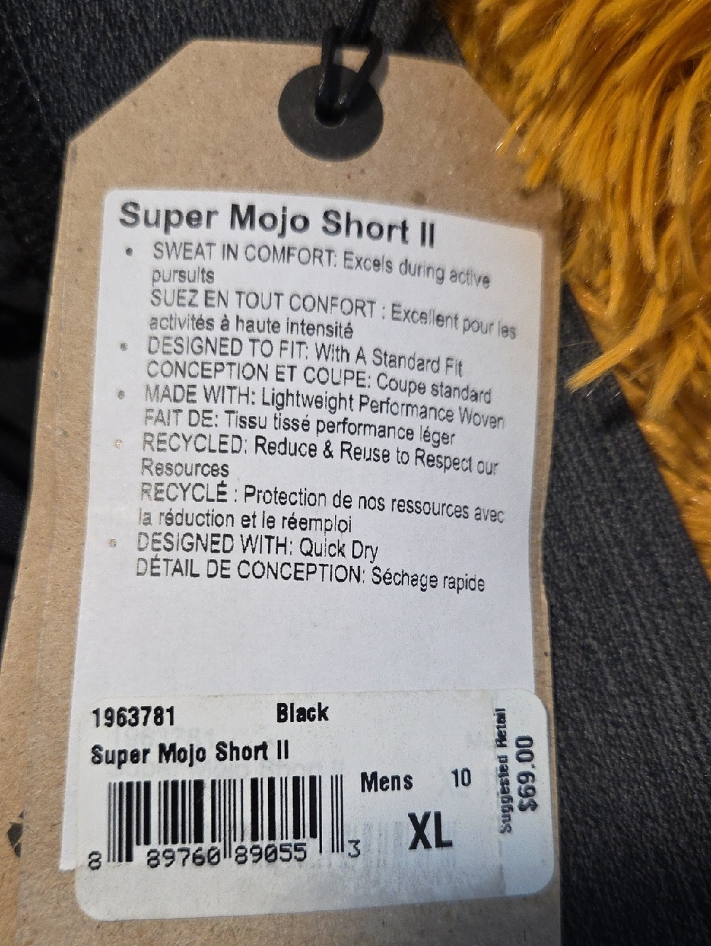 Prana Black Men's Super Mojo Short II - Picture 5 of 6